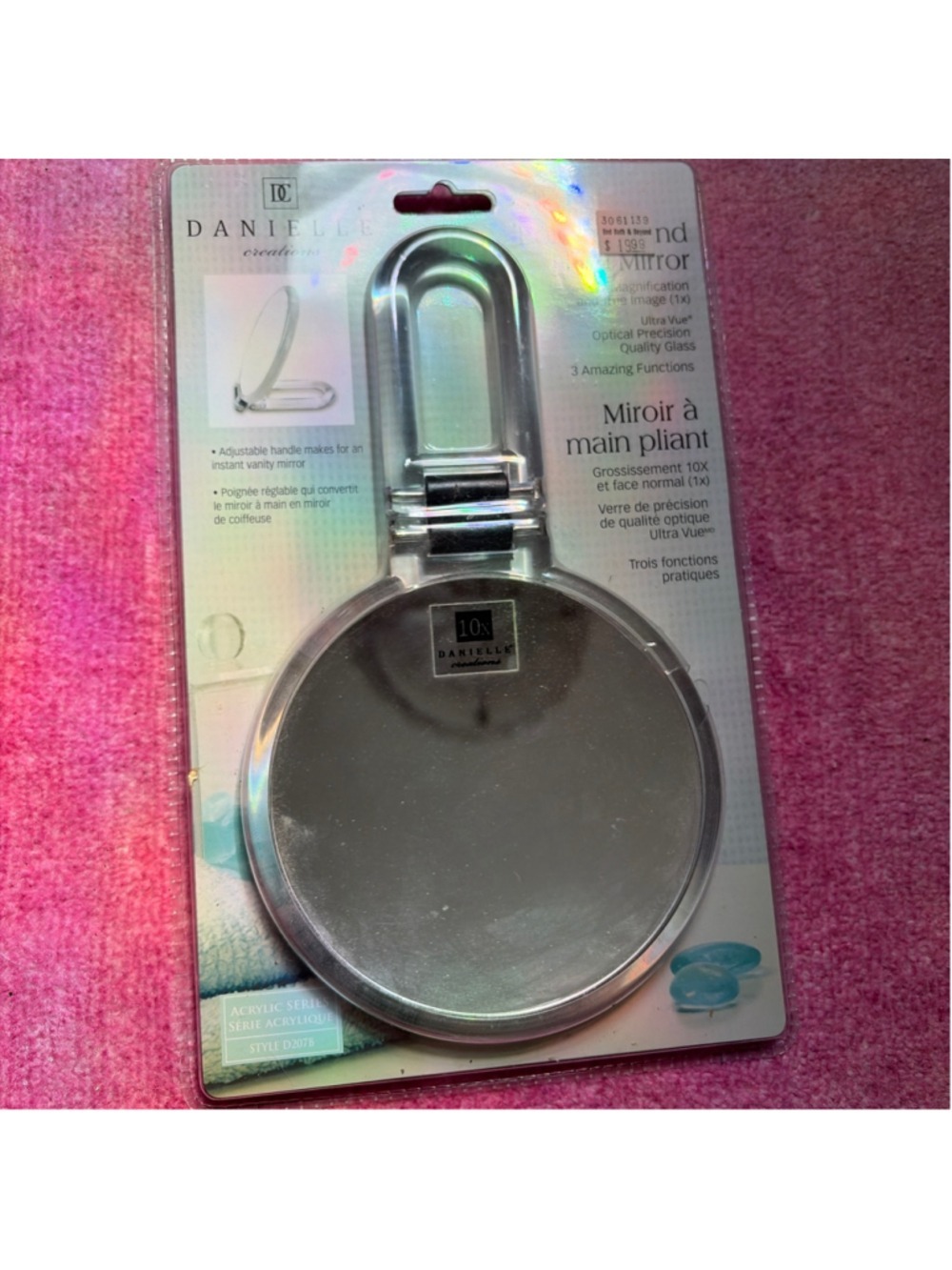 Danielle Creations Clear Silver Vanity Mirror One Size